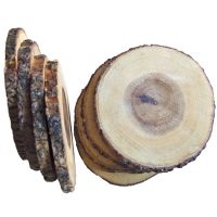 houten bordjes van boomstam Label25