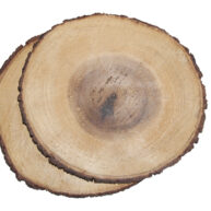 houten bordjes van boomstam Label25