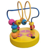 mini kralenframe geel label25