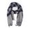 Sjaal taupe blauw gestreept 30×140 cm